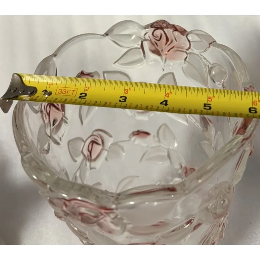 Mikasa Bella Rosa Pink Frost Crystal Vase 9.5